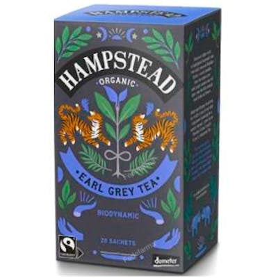 HAMPSTEAD Infusión Early Grey 20 Sobres, Té Negro Darjeeling con Bergamota Orgánica, Vegano HAMPSTEAD Infusión Early Grey 20 Sobres, Té Negro Darjeeling con Bergamota Orgánica, Vegano