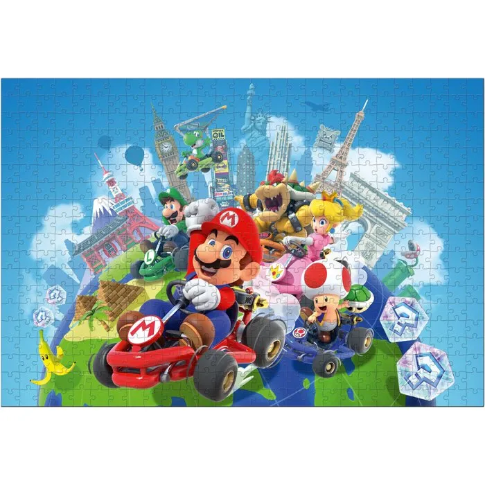 Winning Moves Rompecabezas - MOVIMIENTOS GANADORES - Mario Kart Alrededor del Mundo - 500 piezas - WIN5036905048347