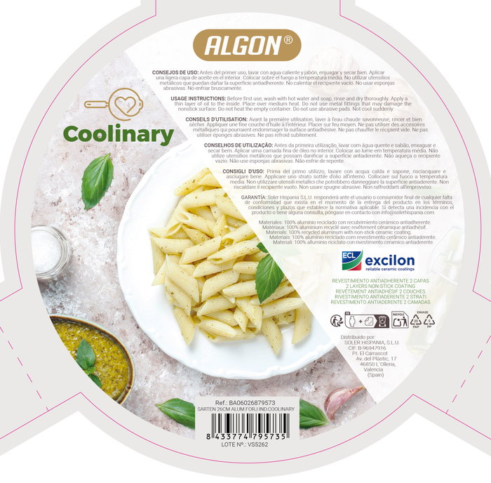 Algon Sartén de Aluminio Forjado Coolinary 26cm Inducción