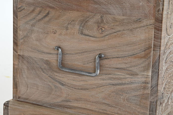 DKD Home Decor Arcón de Acacia Marrón Natural 90 x 40 x 40 cm Hecho a Mano con 1 Puerta