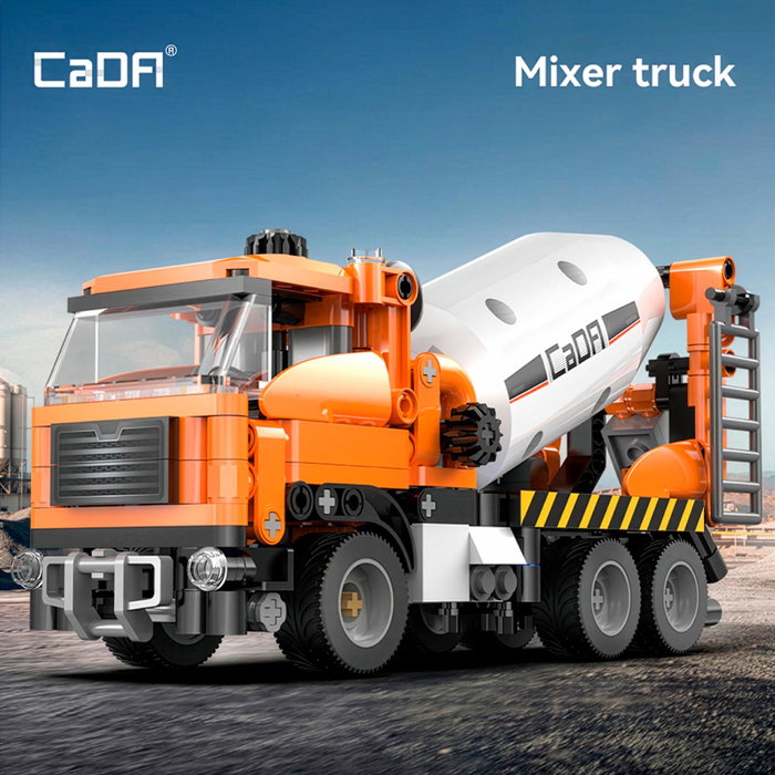 CADA Mezcladora De Cemento C65021W 368 Piezas Modelo Miniatura Funcional