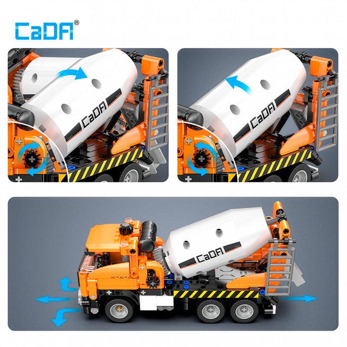 CADA Mezcladora De Cemento C65021W 368 Piezas Modelo Miniatura Funcional