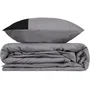 Juego de cama 1 funda nórdica 220x240 cm + 2 fundas almohada 60x60 cm 100% Algodón Gris ASI8682870019355