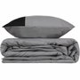 Aucune Juego de cama Gris 100% algodón con funda nórdica y 2 fundas de almohada