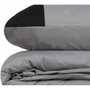 Aucune Juego de cama Gris 100% algodón con funda nórdica y 2 fundas de almohada