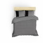 Aucune Juego de cama Gris 100% algodón con funda nórdica y 2 fundas de almohada