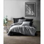 Aucune Juego de cama Gris 100% algodón con funda nórdica y 2 fundas de almohada