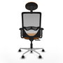 PIQUERAS Y CRESPO Silla de oficina Zulema con mecanismo Sincro/Traslack Naranja y Gris