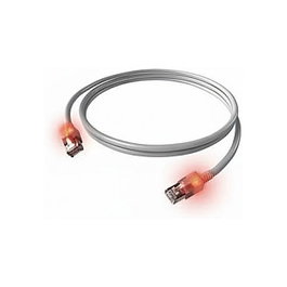 Sacon Cable de Red RJ45 S/FTP Cat.6A Clase EA, Plano, Blindado, LSOH, Gris, 3 m - Ref. 442621,3