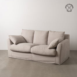 Sofá Beige Tejido Salón 200 X 102 X 100 cm