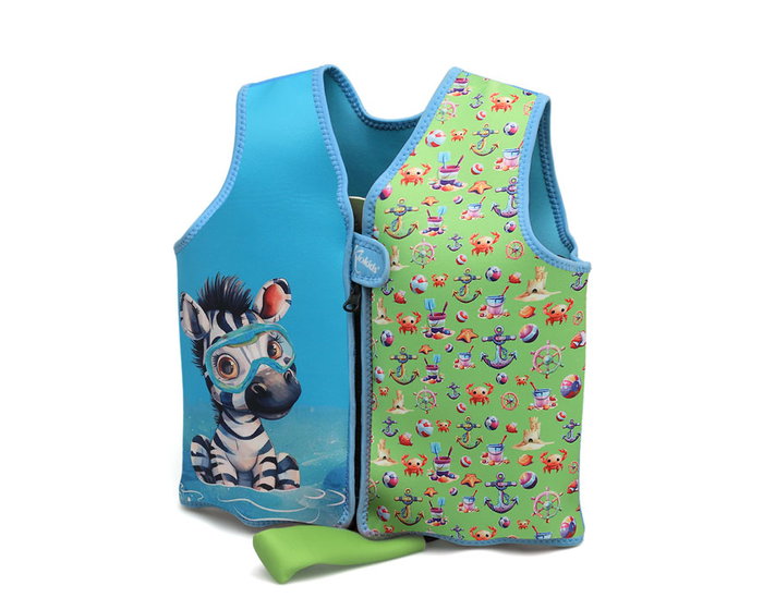 KioKids Safari Fun Chaleco Neopreno Flotación Verde 2-3 Años