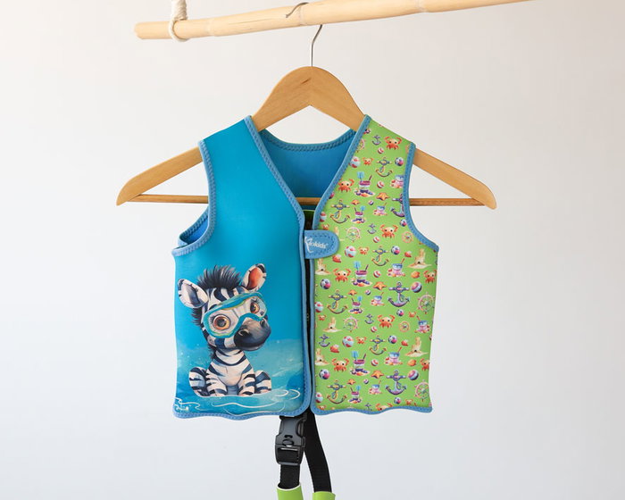 KioKids Safari Fun Chaleco Neopreno Flotación Verde 2-3 Años