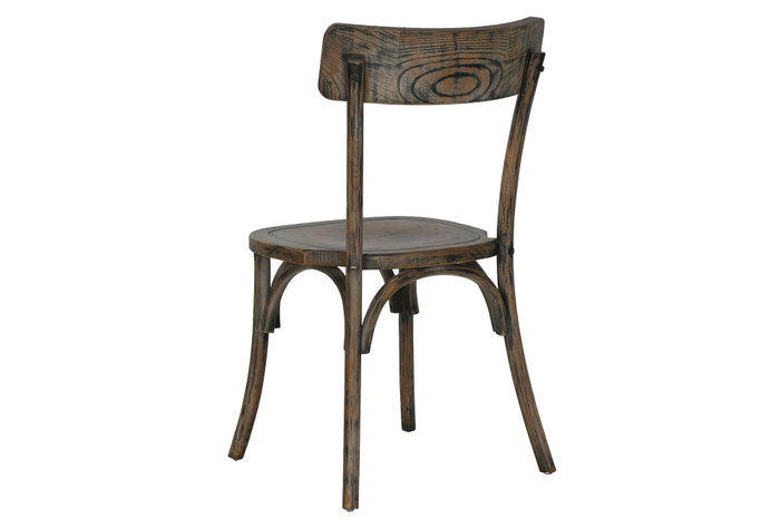 DKD Home Decor Silla Olmo Apilable Envejecido Marrón