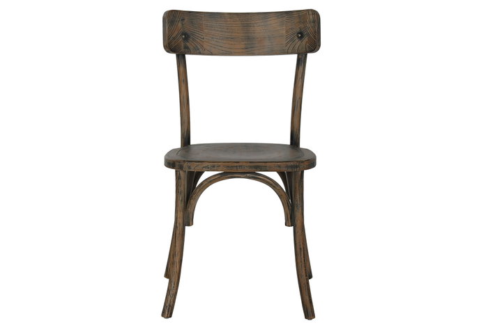 DKD Home Decor Silla Olmo Apilable Envejecido Marrón