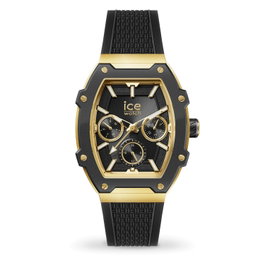 Ice Reloj 023901 con caja dorada y correa blanca