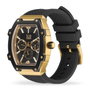 Ice Reloj 023901 con caja dorada y correa blanca