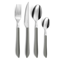 Pradel Set de 24 Cubiertos Vibrato Gris Mate