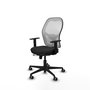 PIQUERAS Y CRESPO Silla de oficina Jorquera con mecanismo Sincro/Traslack, Negro y Blanco