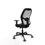PIQUERAS Y CRESPO Silla de oficina Jorquera con mecanismo Sincro/Traslack, Negro y Blanco