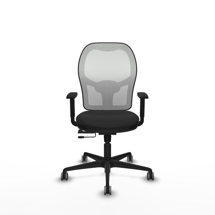 PIQUERAS Y CRESPO Silla de oficina Jorquera con mecanismo Sincro/Traslack, Negro y Blanco