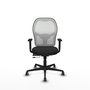 PIQUERAS Y CRESPO Silla de oficina Jorquera con mecanismo Sincro/Traslack, Negro y Blanco