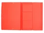 Liderpapel Carpeta Gomas Tres Solapas Plástico Folio Color Rojo