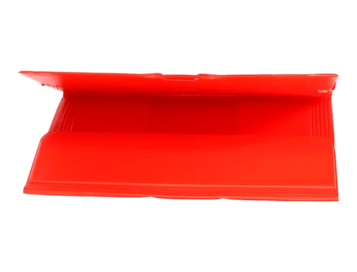 Liderpapel Carpeta Gomas Tres Solapas Plástico Folio Color Rojo