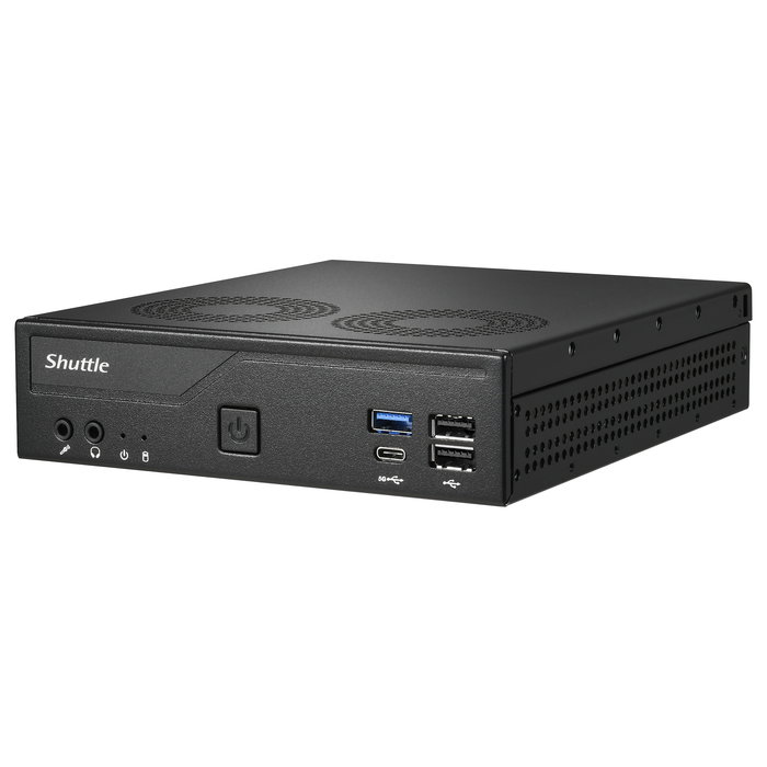 Shuttle Barebone Mini PC Slim DH610V2, Intel H610, Socket LGA 1700, DDR5-SDRAM hasta 96 GB, Negro