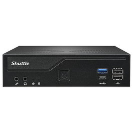 Shuttle Barebone Mini PC Slim DH610V2, Intel H610, Socket LGA 1700, DDR5-SDRAM hasta 96 GB, Negro