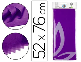 Liderpapel Papel Seda 52x76cm 18g/m2 Violeta Bolsa 5 Hojas