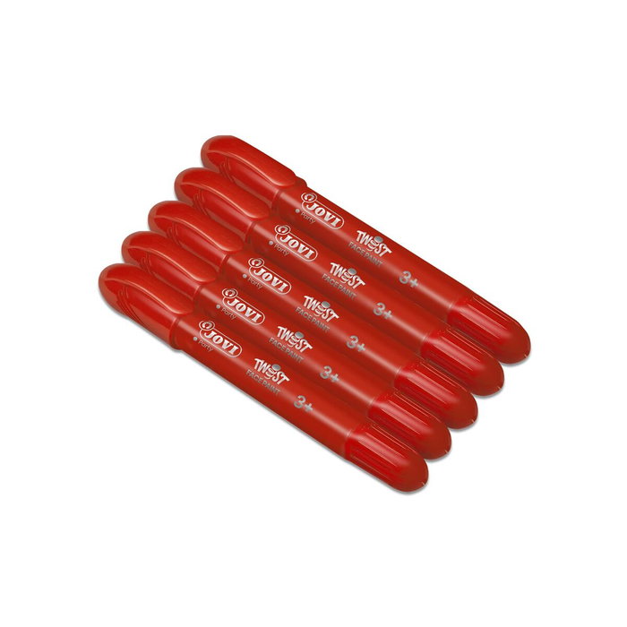 Jovi Maquillaje en Barra Twist Make-up Rojo, Caja de 5 Unidades