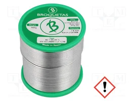 BROQUETAS Estaño Sn99Cu0,7Ag0,3 libre de plomo 1,5 mm 0,5 kg