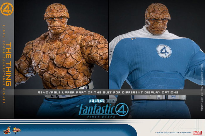 Hot Toys Los Cuatro Fantásticos: The Thing Figura Movie Masterpiece 1/6 de 31 cm