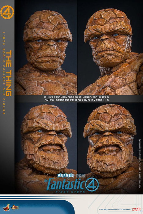 Hot Toys Los Cuatro Fantásticos: The Thing Figura Movie Masterpiece 1/6 de 31 cm