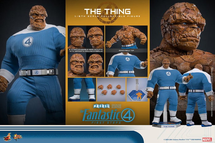 Hot Toys Los Cuatro Fantásticos: The Thing Figura Movie Masterpiece 1/6 de 31 cm