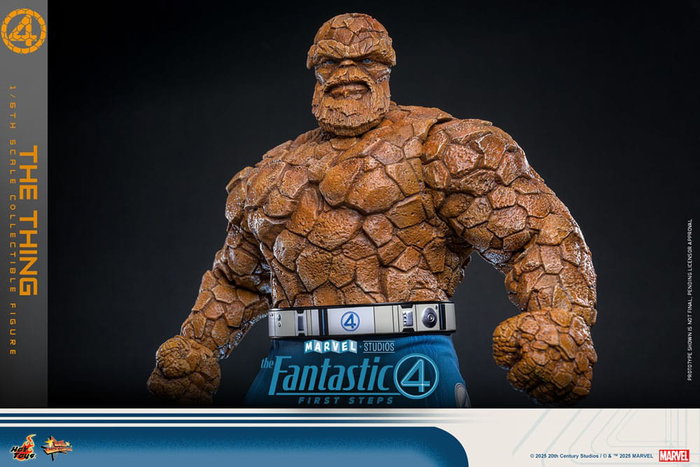 Hot Toys Los Cuatro Fantásticos: The Thing Figura Movie Masterpiece 1/6 de 31 cm