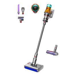 Dyson V12 Detect Slim Submarine - Aspiradora Escoba 3 en 1 Sin Bolsa, Sistema de Limpieza en Seco y Húmedo, Filtro HEPA, Color Níquel y Amarillo
