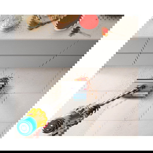 Dyson V12 Detect Slim Submarine - Aspiradora Escoba 3 en 1 Sin Bolsa, Sistema de Limpieza en Seco y Húmedo, Filtro HEPA, Color Níquel y Amarillo