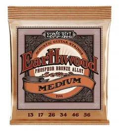 Ernieball Juego Acústica Earthwood 92/8 Phosphor Bronze Medium 13-56