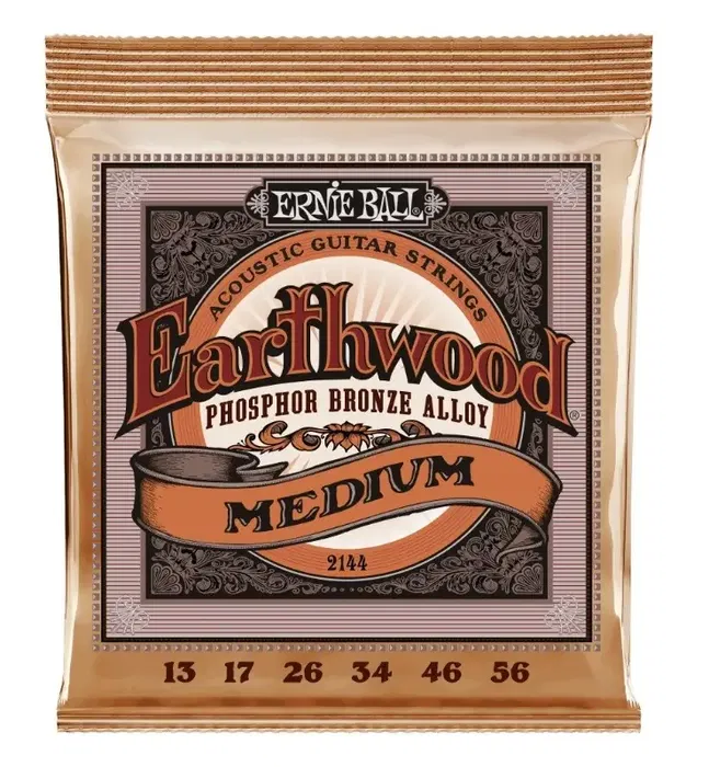 Ernieball Juego Acústica Earthwood 92/8 Phosphor Bronze Medium 13-56