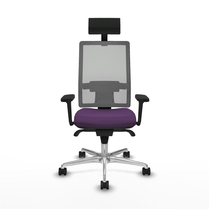 PIQUERAS Y CRESPO Silla de oficina Horna con mecanismo Sincro, Tela Morada y Malla Gris PIQUERAS Y CRESPO Silla de oficina Horna con mecanismo Sincro, Tela Morada y Malla Gris