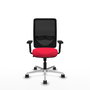 PIQUERAS Y CRESPO Silla de oficina Zulema con mecanismo Sincro, Rojo y Negro