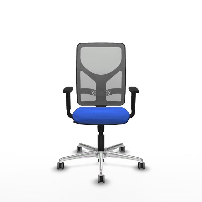 PIQUERAS Y CRESPO Silla de oficina Motilla con mecanismo Sincro, Azul y Gris