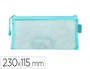 Liderpapel Bolsa Zipper Bag Poliester Transpirable Multiusos 230x115 mm Azul Pastel