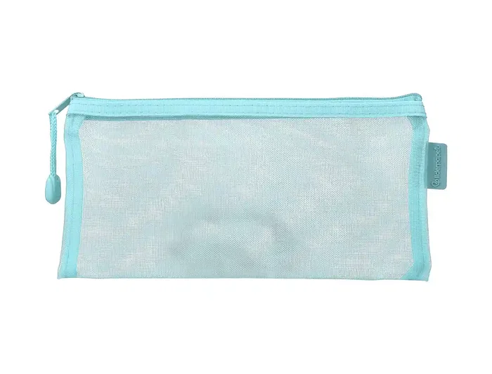 Liderpapel Bolsa Zipper Bag Poliester Transpirable Multiusos 230x115 mm Azul Pastel