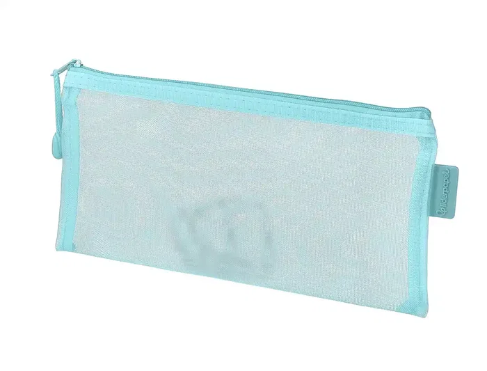 Liderpapel Bolsa Zipper Bag Poliester Transpirable Multiusos 230x115 mm Azul Pastel