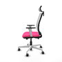 PIQUERAS Y CRESPO Silla de oficina Haches Rosa y Blanco con Mecanismo Sincro/Traslack