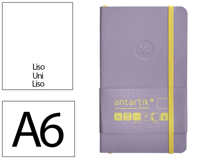 Antartik Cuaderno Antartik Notes tapa blanda hojas lisas morado y amarillo Antartik Cuaderno Antartik Notes tapa blanda hojas lisas morado y amarillo