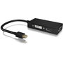 ICY BOX IB-AC1032 Adapter Mini DisplayPort a DVI HDMI VGA 4K 60Hz Negro - Conector Macho Hembra, 3840x2160 Pixeles