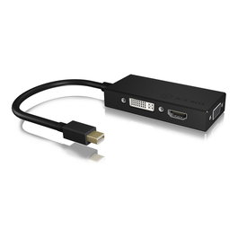 ICY BOX IB-AC1032 Adaptador Mini DisplayPort a DVI/HDMI/VGA 4K 60Hz Negro